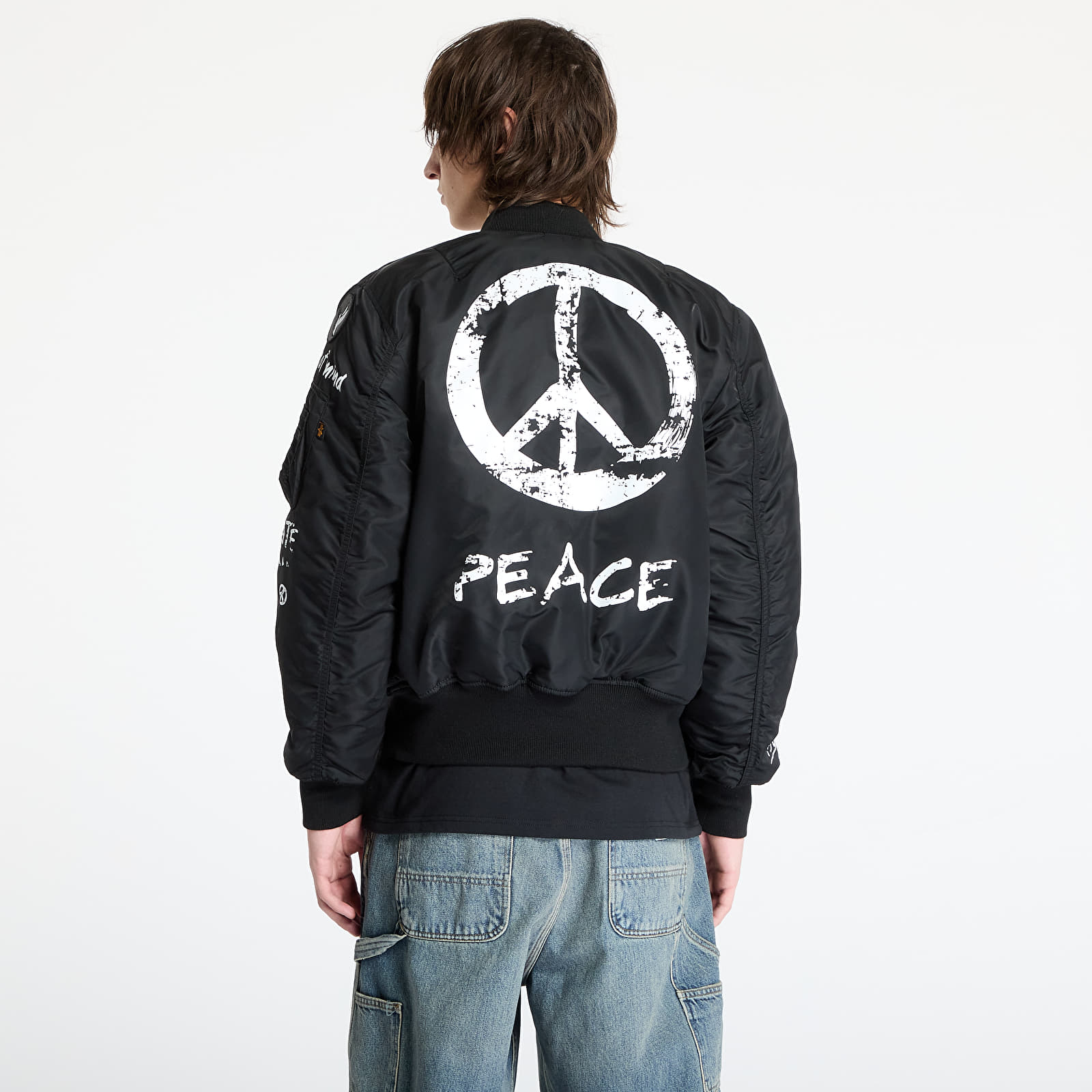 Casacos de homem Alpha Industries MA-1 Peace Black