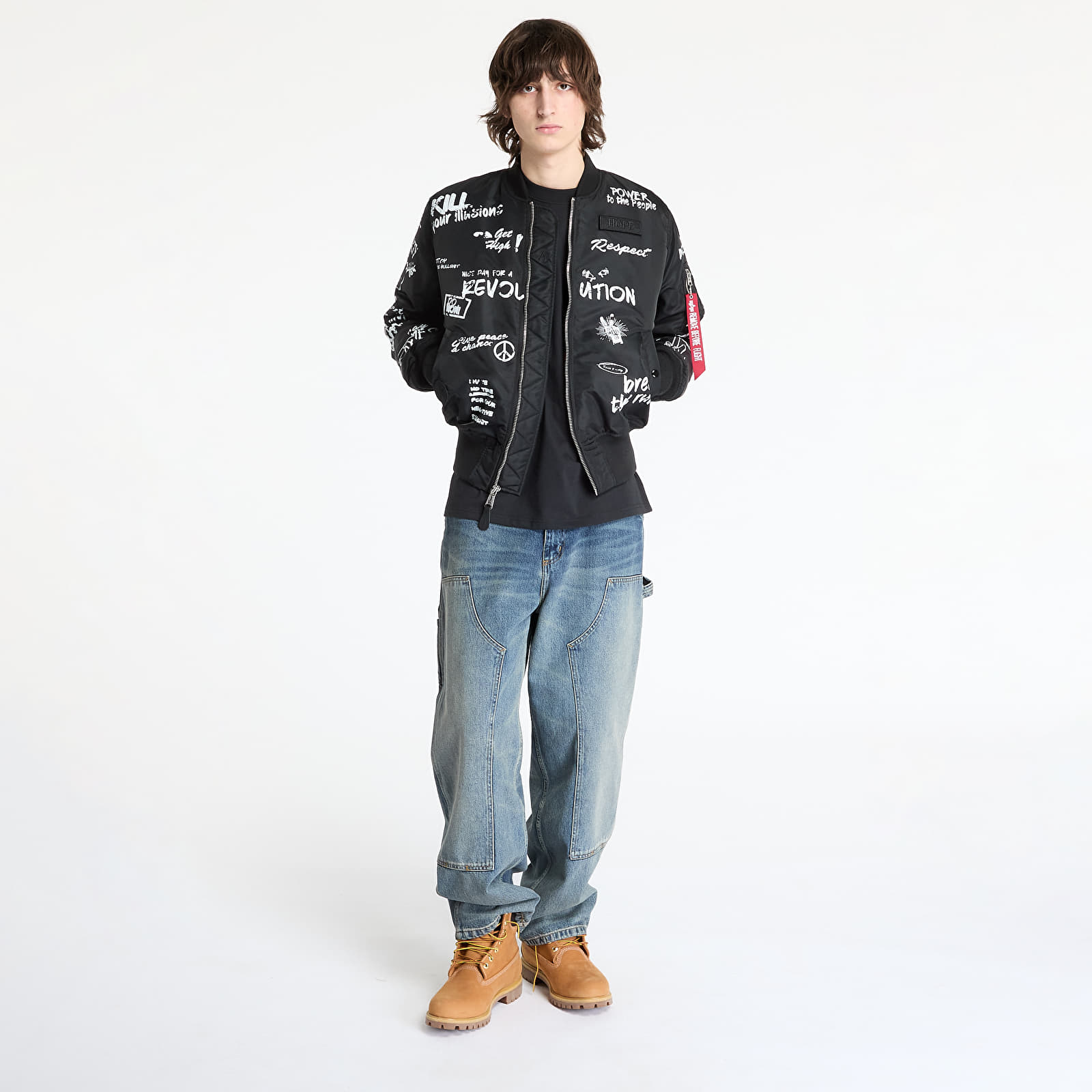 Casacos de homem Alpha Industries MA-1 Peace Black
