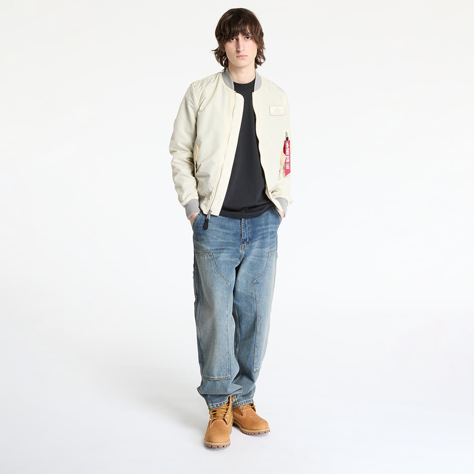 Jachete pentru bărbați Alpha Industries MA-1 TTC Two Tone Contrast Vintage White