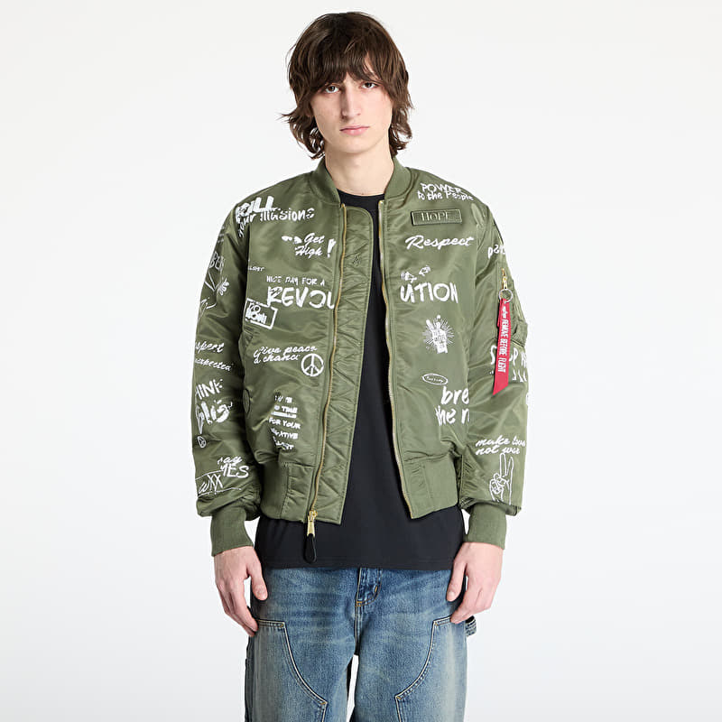 Men's jackets Alpha Industries MA-1 Peace Sage Green (156136-01