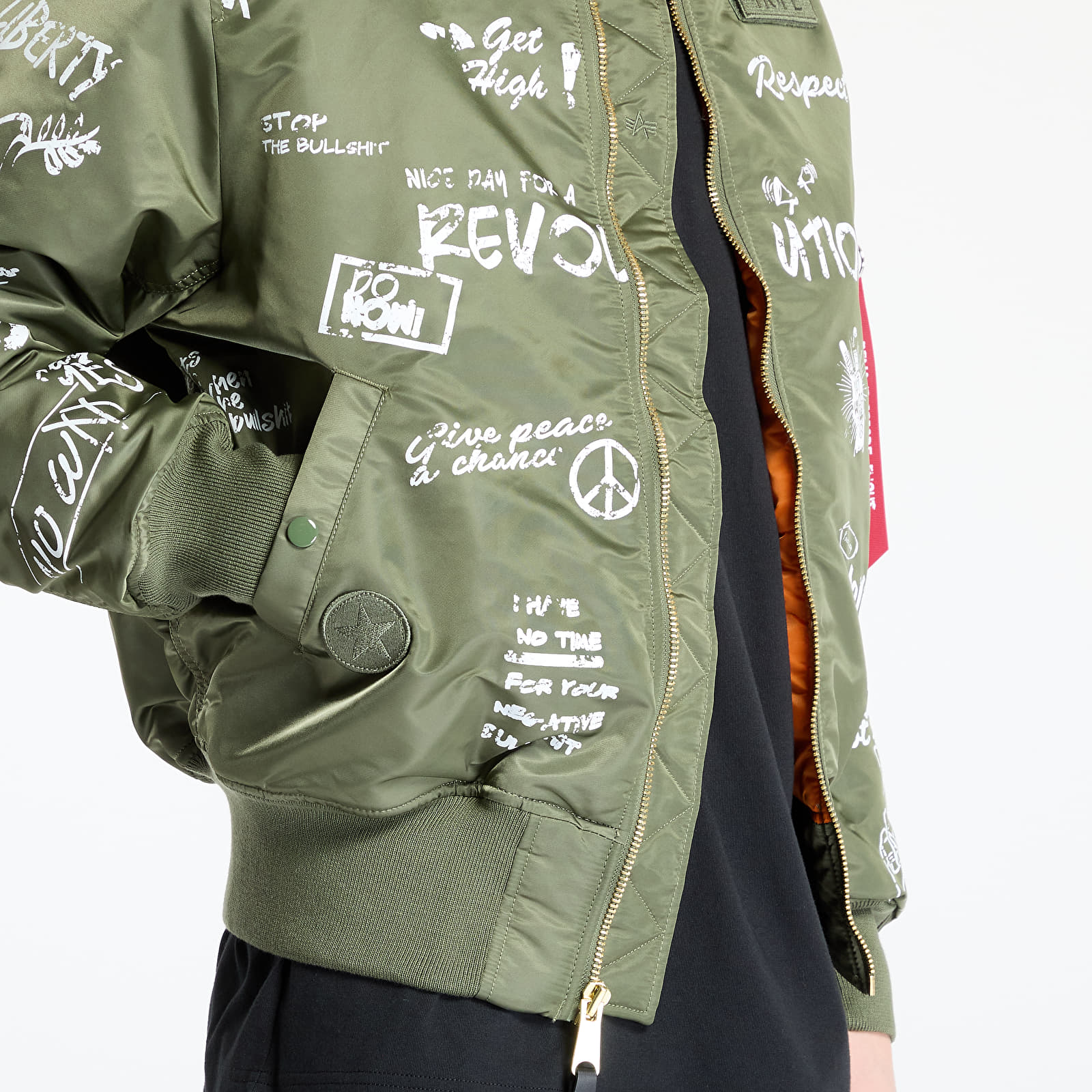 Pánske bundy Alpha Industries MA-1 Peace Sage Green