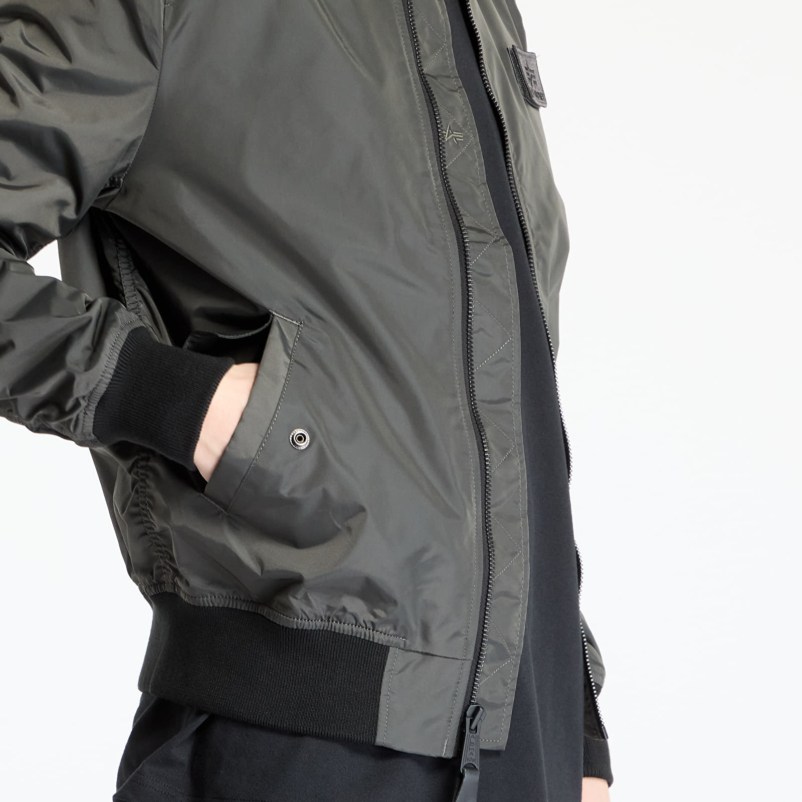 Pánske bundy Alpha Industries MA-1 TTC Two Tone Contrast Grey/ Black