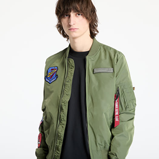 アルファ MA-1 FLYING TIGERS 海外限定【刺繍★SAGE★L】 Kurtki męskie Alpha Industries MA-1 TT Flying Tigers Sage