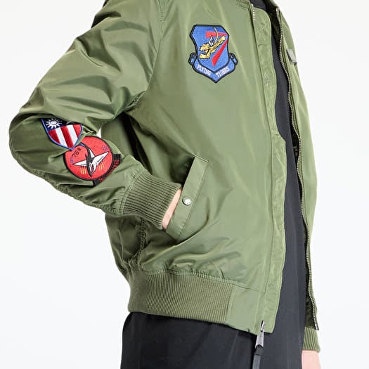アルファ MA-1 FLYING TIGERS 海外限定【刺繍★SAGE★L】 Kurtki męskie Alpha Industries MA-1 TT Flying Tigers Sage