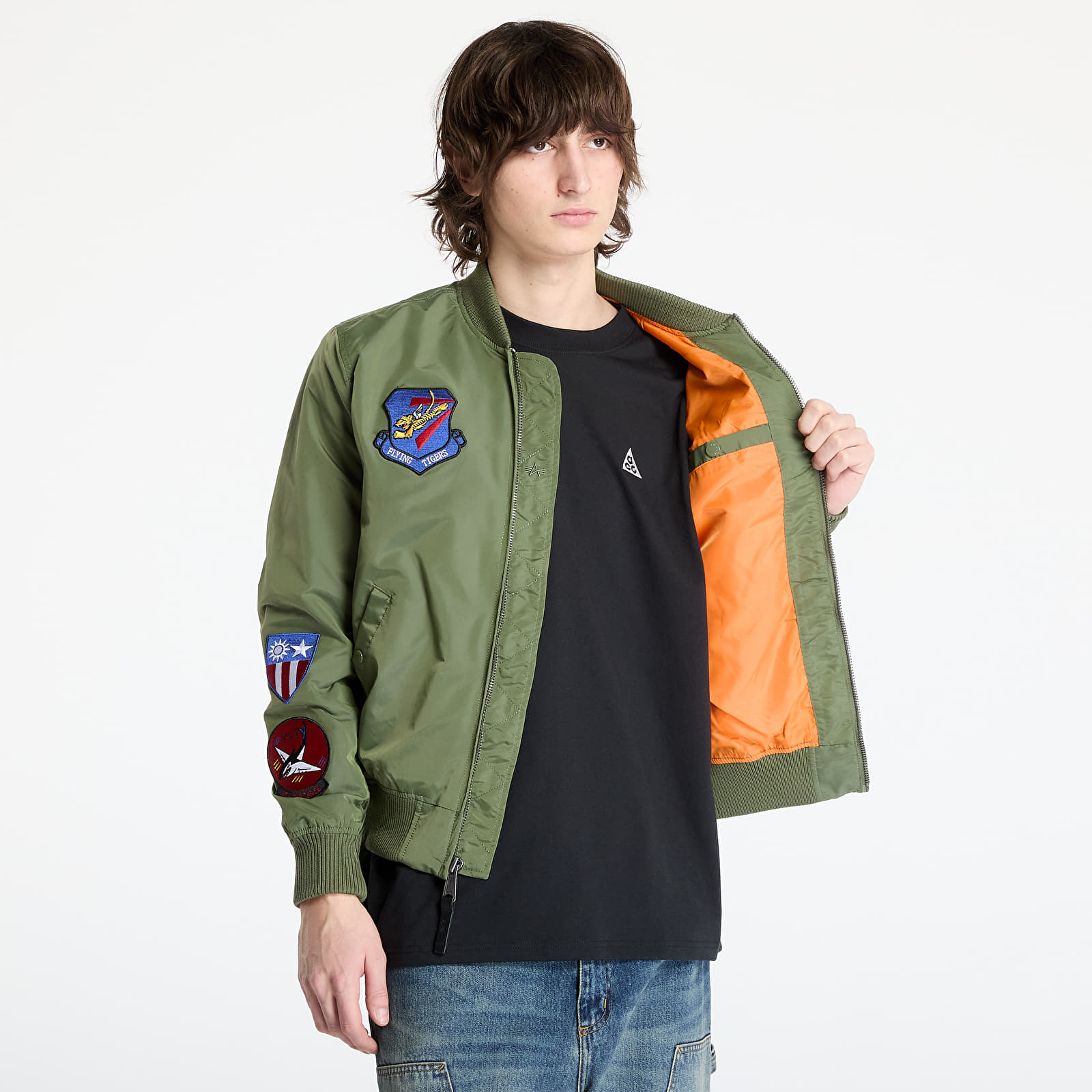 Kurtki męskie Alpha Industries MA-1 TT Flying Tigers Sage Green