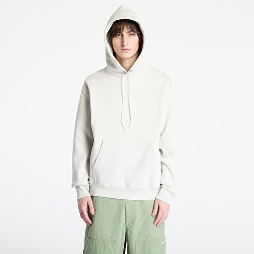 Nike Solo Swoosh Men's Fleece Pullover Hoodie Light Bone/ White