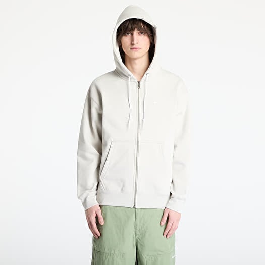 Nike Solo Swoosh Men's Full-Zip Hoodie Light Bone/ White