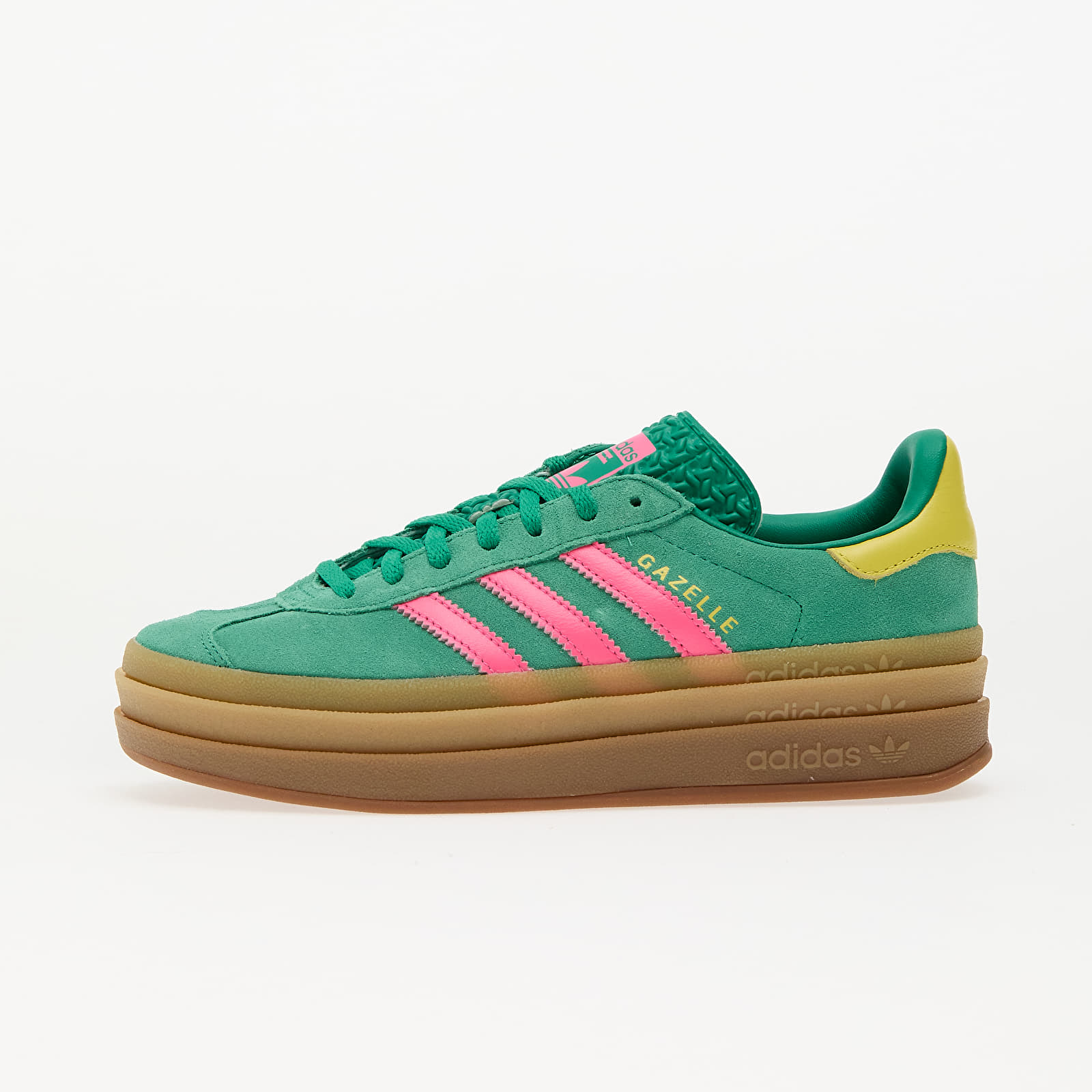 Dámské tenisky a boty adidas Gazelle Bold W Court Green/ Lucid Pink/ Pure Sulfur