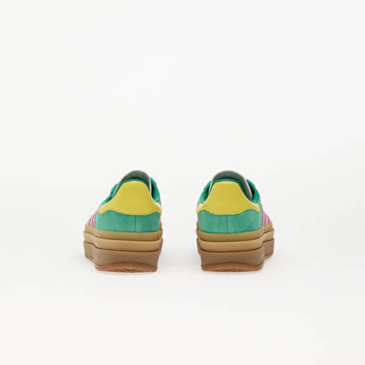 adidas Gazelle Bold W Court Green/ Lucid Pink/ Pure Sulfur | Footshop