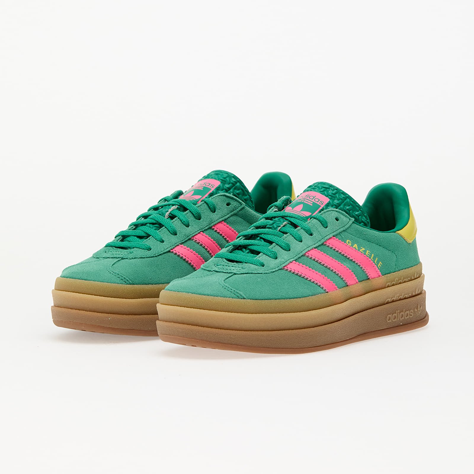 Dámské tenisky a boty adidas Gazelle Bold W Court Green/ Lucid Pink/ Pure Sulfur