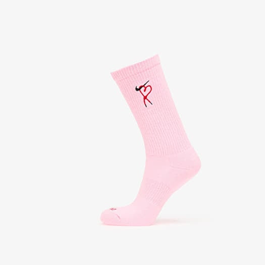 Nike Everyday Plus Dri-FIT Cushioned Crew Socks 1-Pack Pink Foam/ University Red/ Black