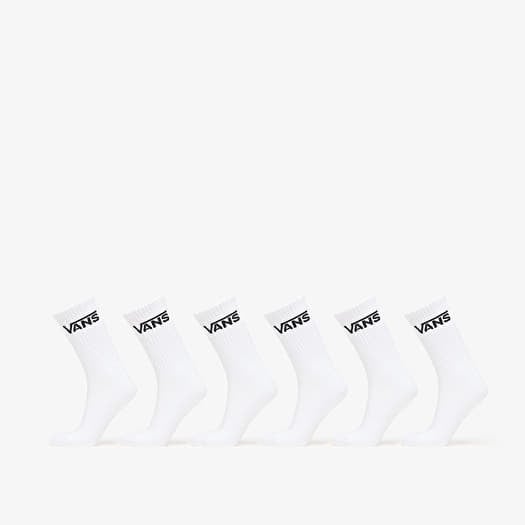 Vans Classic Crew Socks 6-Pack White