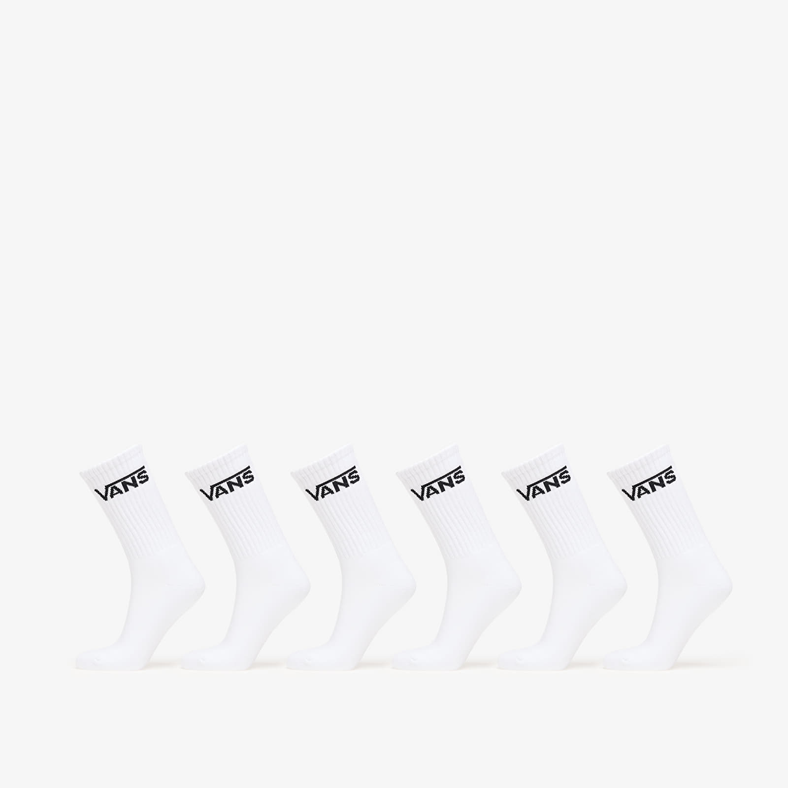 Herensokken Vans Classic Crew Socks 6-Pack White