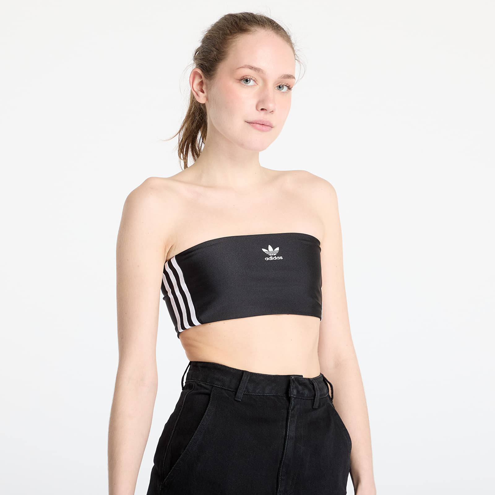 Women's tops adidas 3 Stripes Tube Top Black