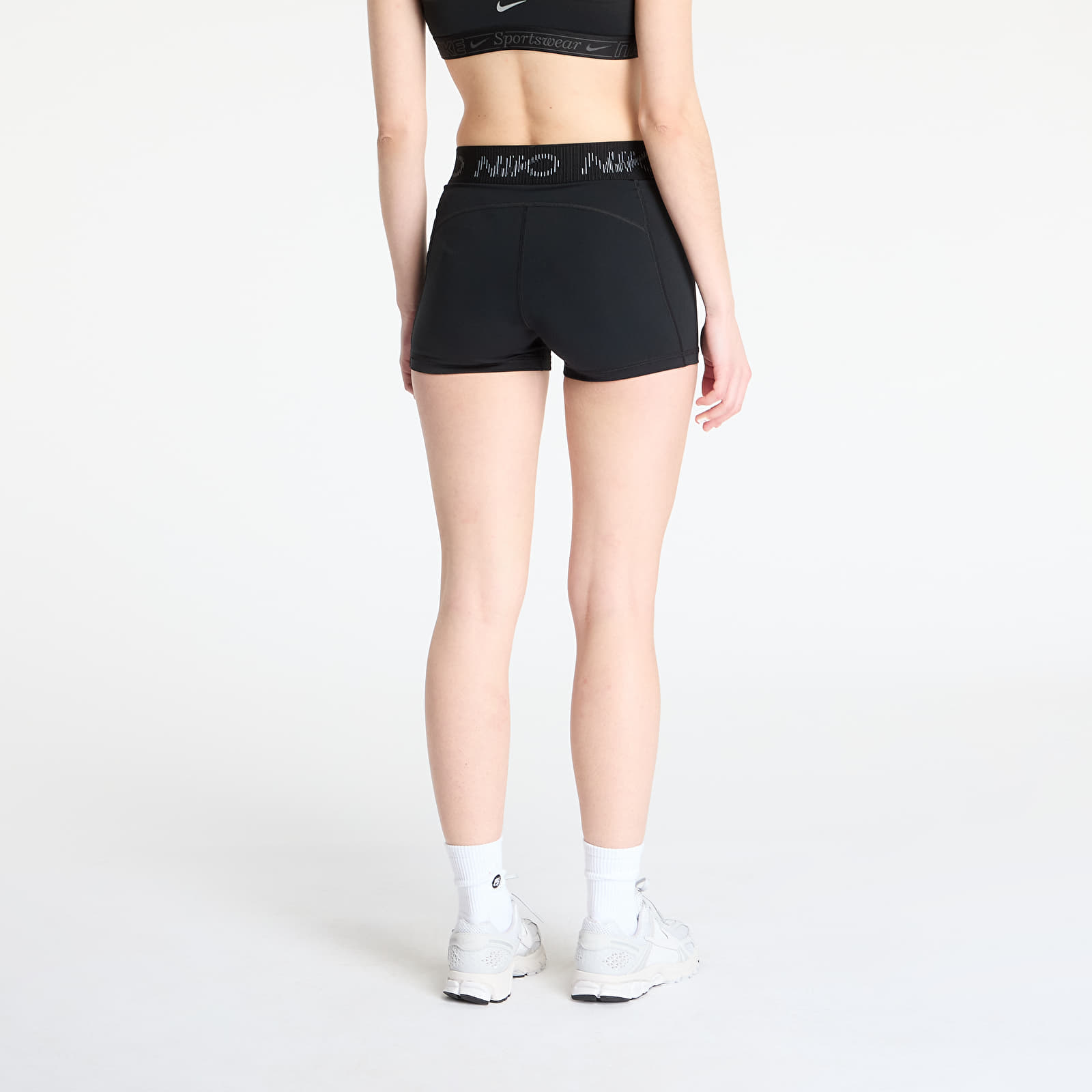 Pantaloncini donna Nike Pro Women's Mid-Rise 3" Graphic Biker Shorts Black/ Cool Grey/ White