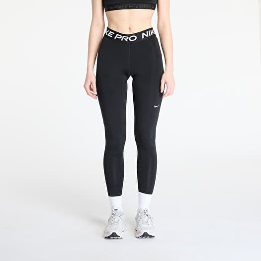 Leggings Nike Pro Women's Mid-Rise Mesh-Paneled Leggings Black/ White