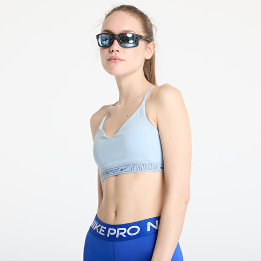 nike sports bra light blue