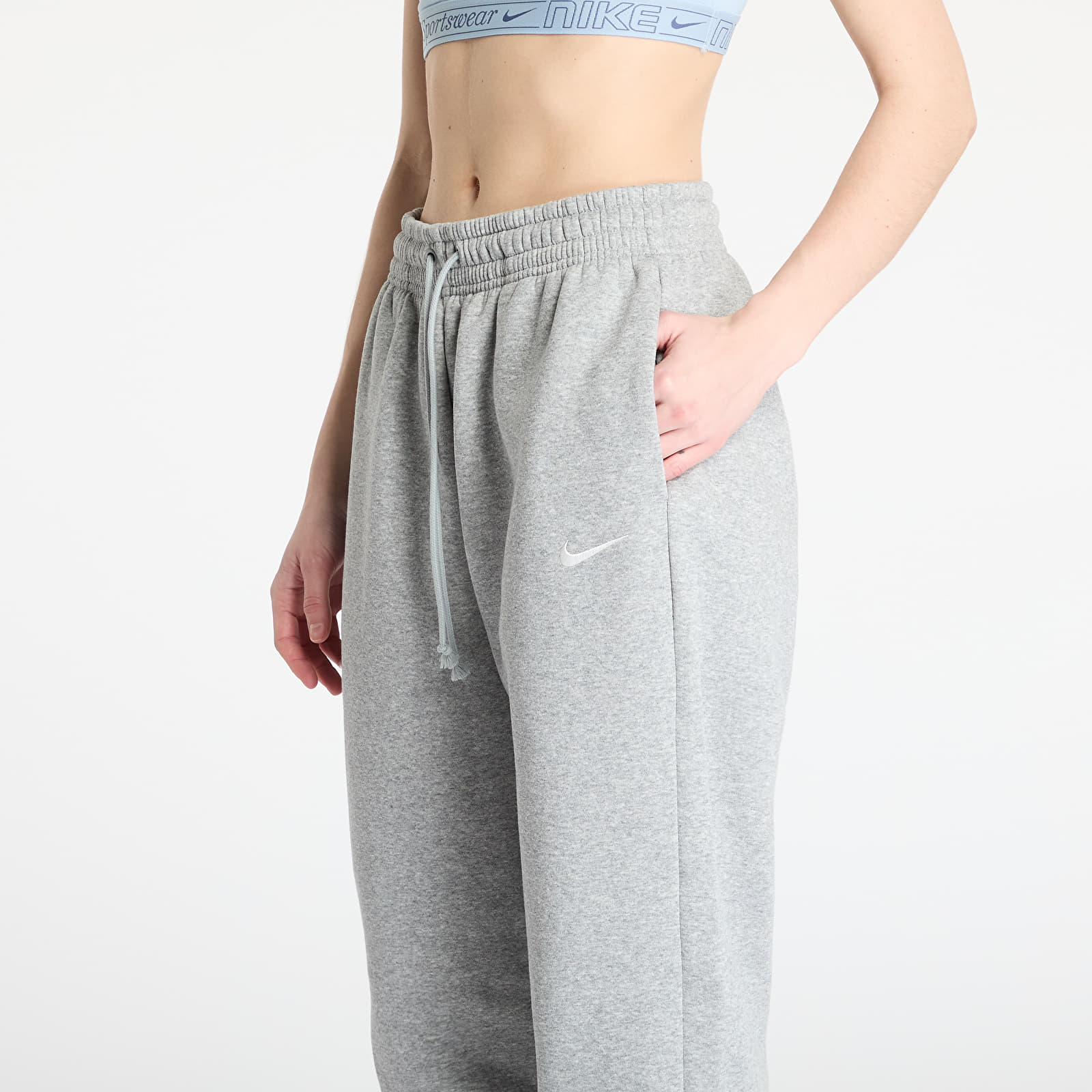 Jogginghosen Nike Sportswear Phoenix Fleece Women's High-Waisted Oversized Sweatpants Dark Grey Heather/ Sail