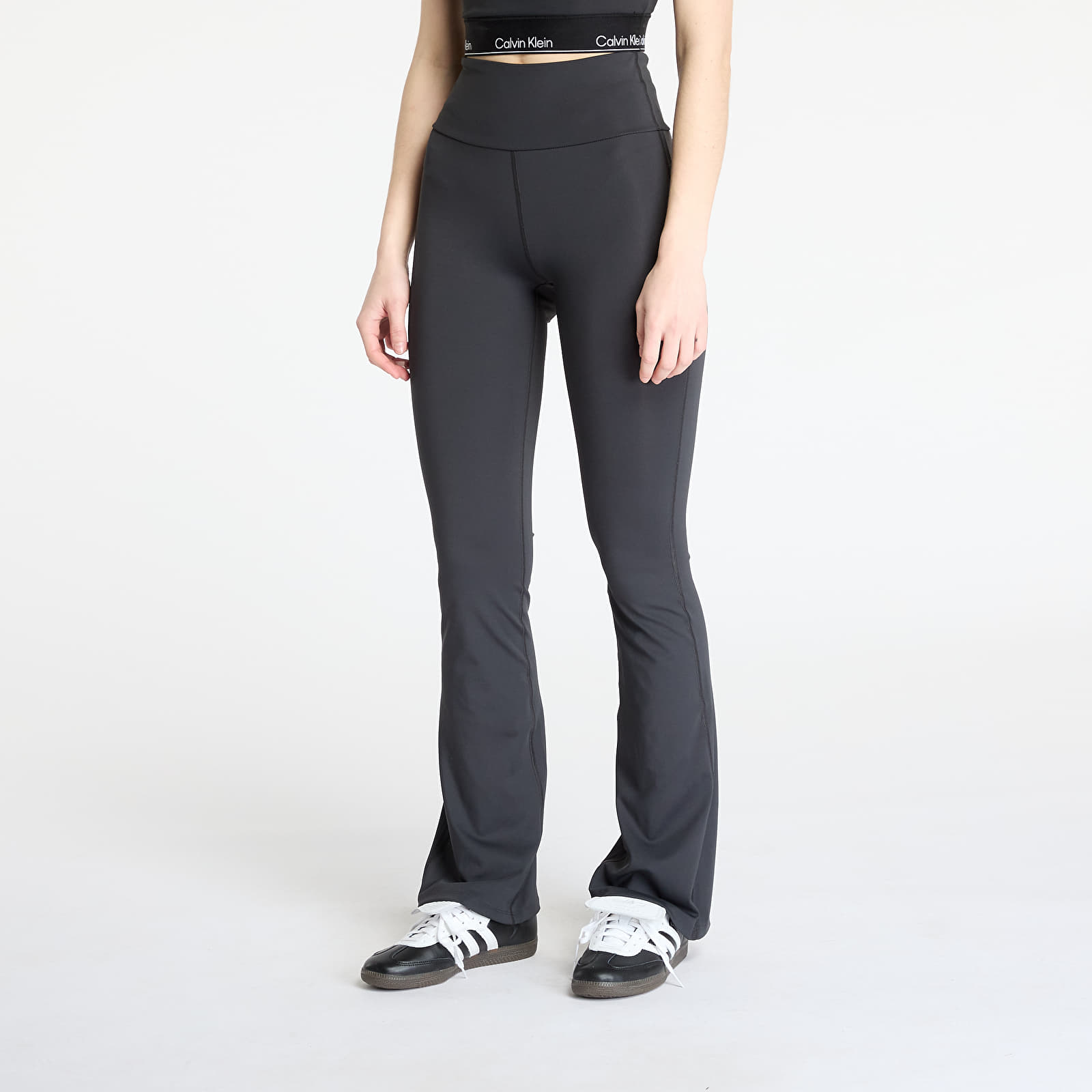 Leginsy Calvin Klein Sport Modern Sport Flare Leggings Black