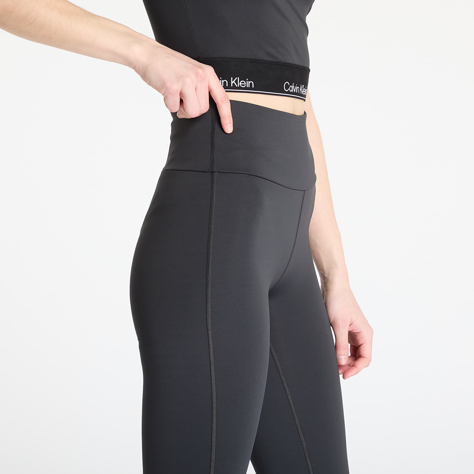 Leginsy Calvin Klein Sport Modern Sport Flare Leggings Black