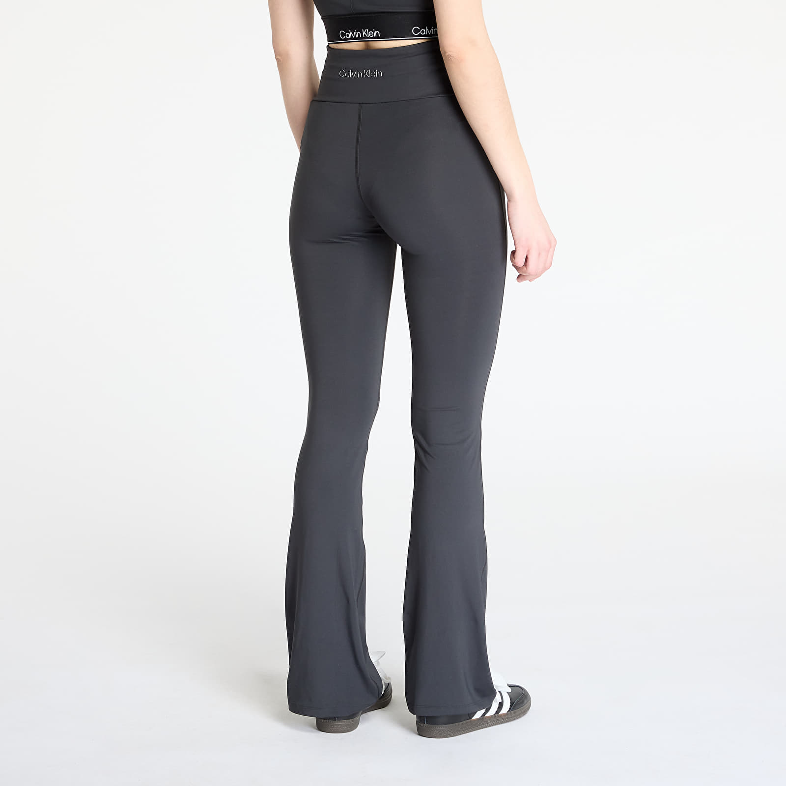 Leginsy Calvin Klein Sport Modern Sport Flare Leggings Black