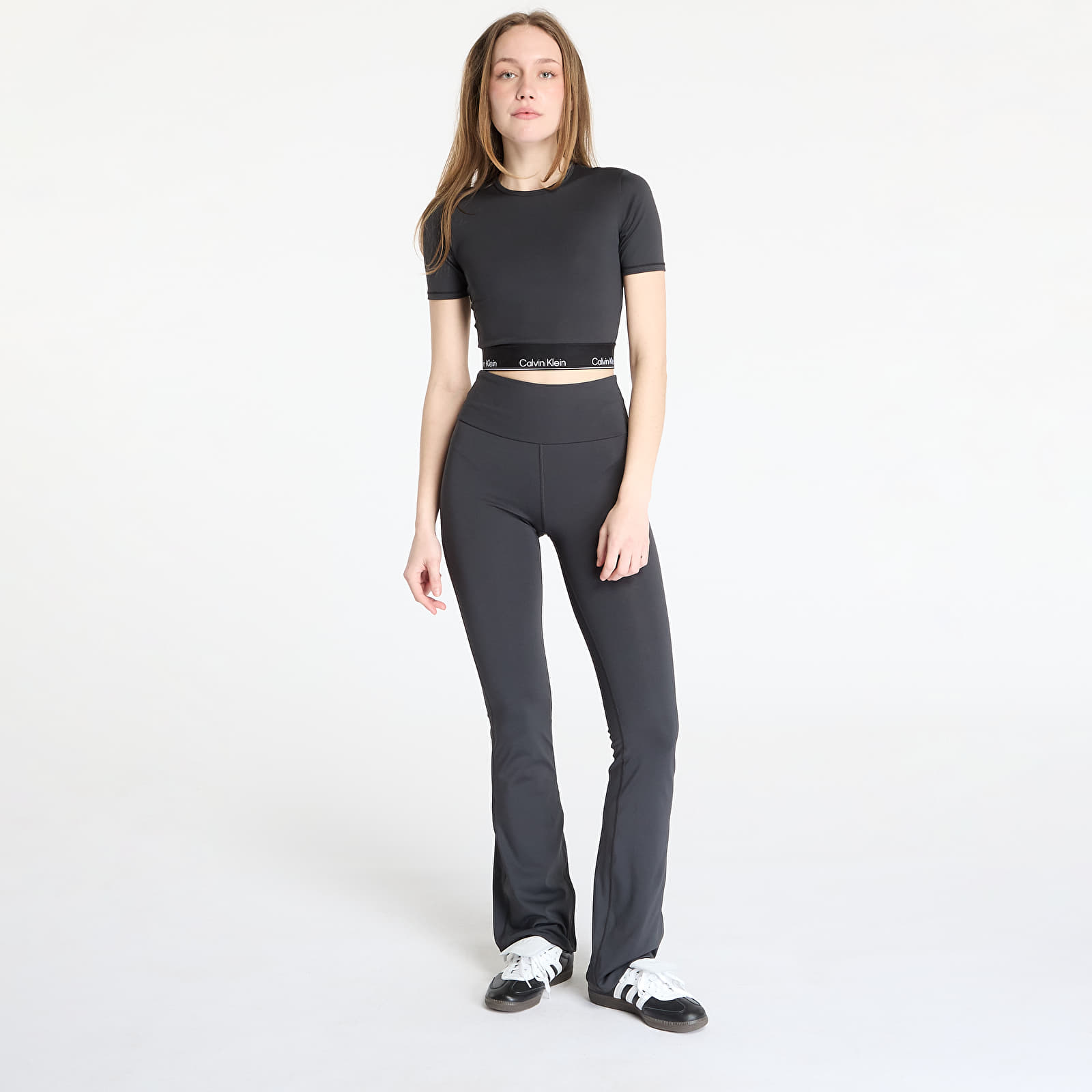 Leginsy Calvin Klein Sport Modern Sport Flare Leggings Black
