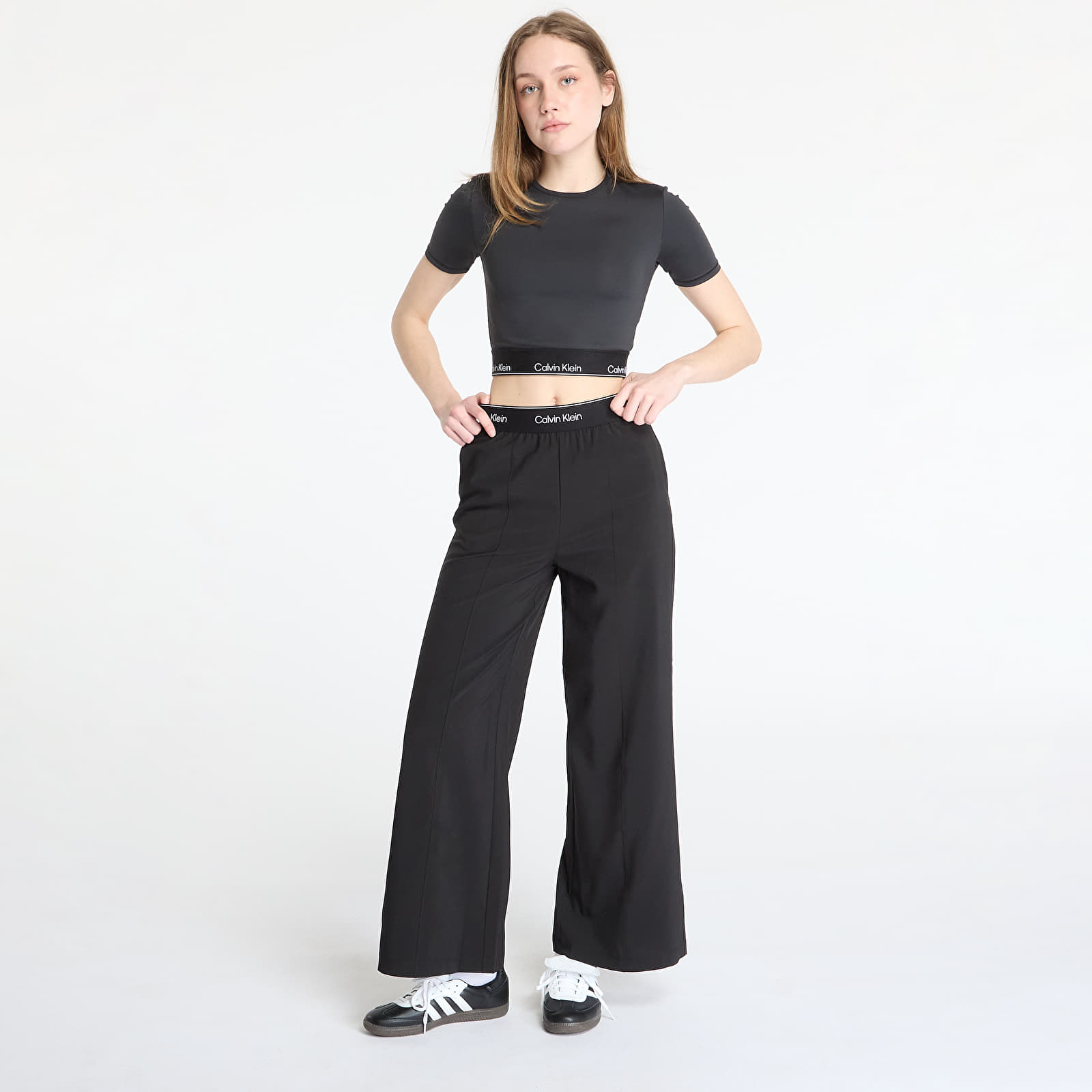 Hosen und Jeans Calvin Klein Sport Wo - Wide Leg Pant Black