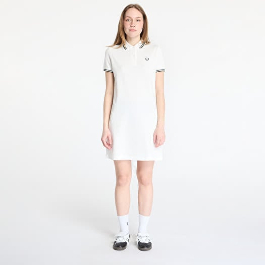 FRED PERRY The Twin Tipped Dress Snow White/ Court Green