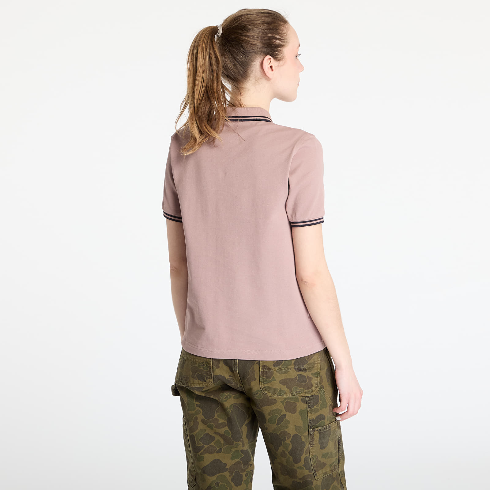 Trička FRED PERRY Twin Tipped Shirt Dark Pink/ Navy