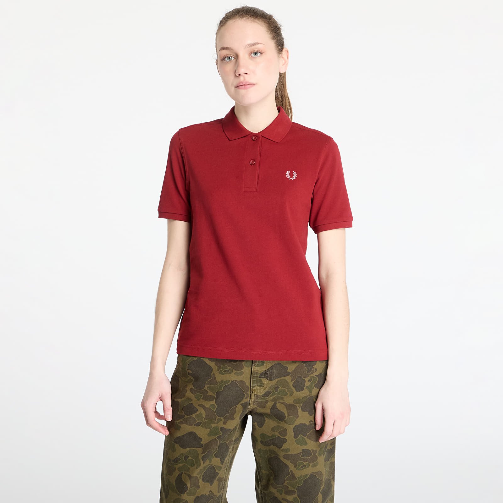 Trička FRED PERRY The Shirt Burnt Red / Putty Pink