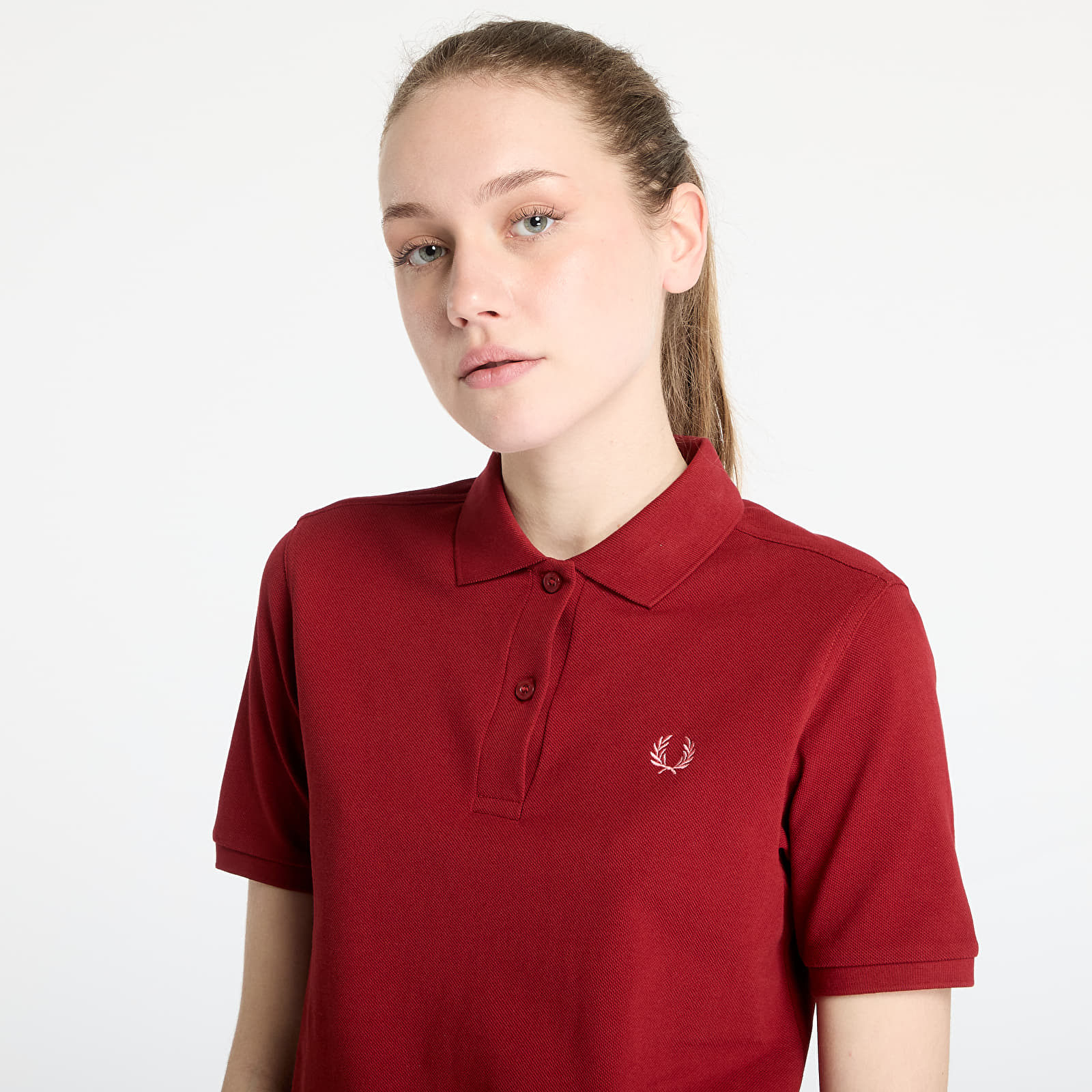 Trička FRED PERRY The Shirt Burnt Red / Putty Pink