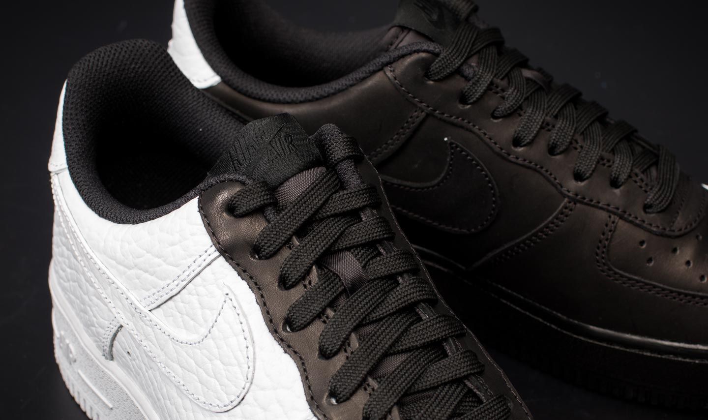 Air force 1 low split black and white sales
