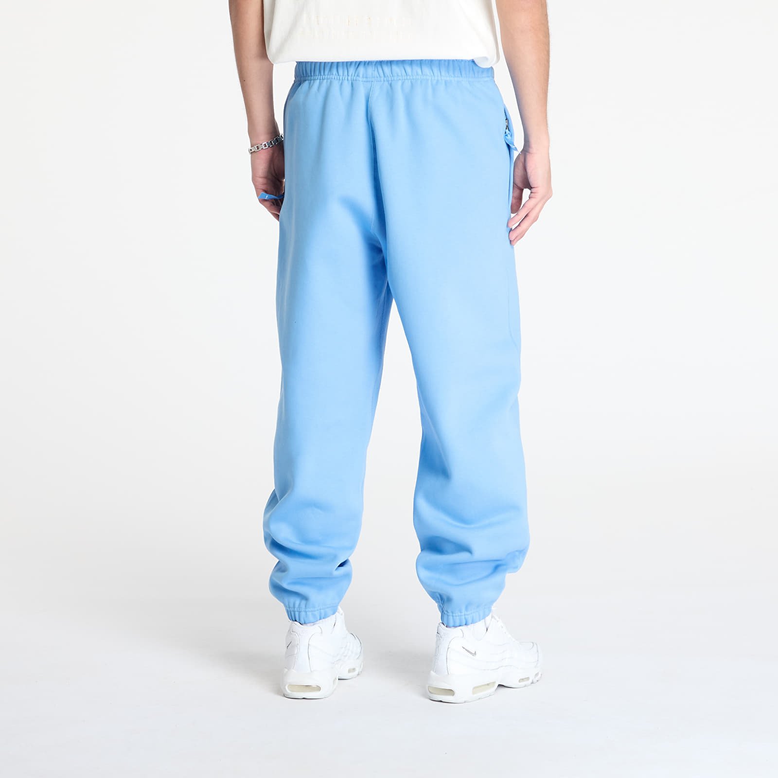 Tepláky Nike Solo Swoosh Men's Fleece Pants University Blue/ White