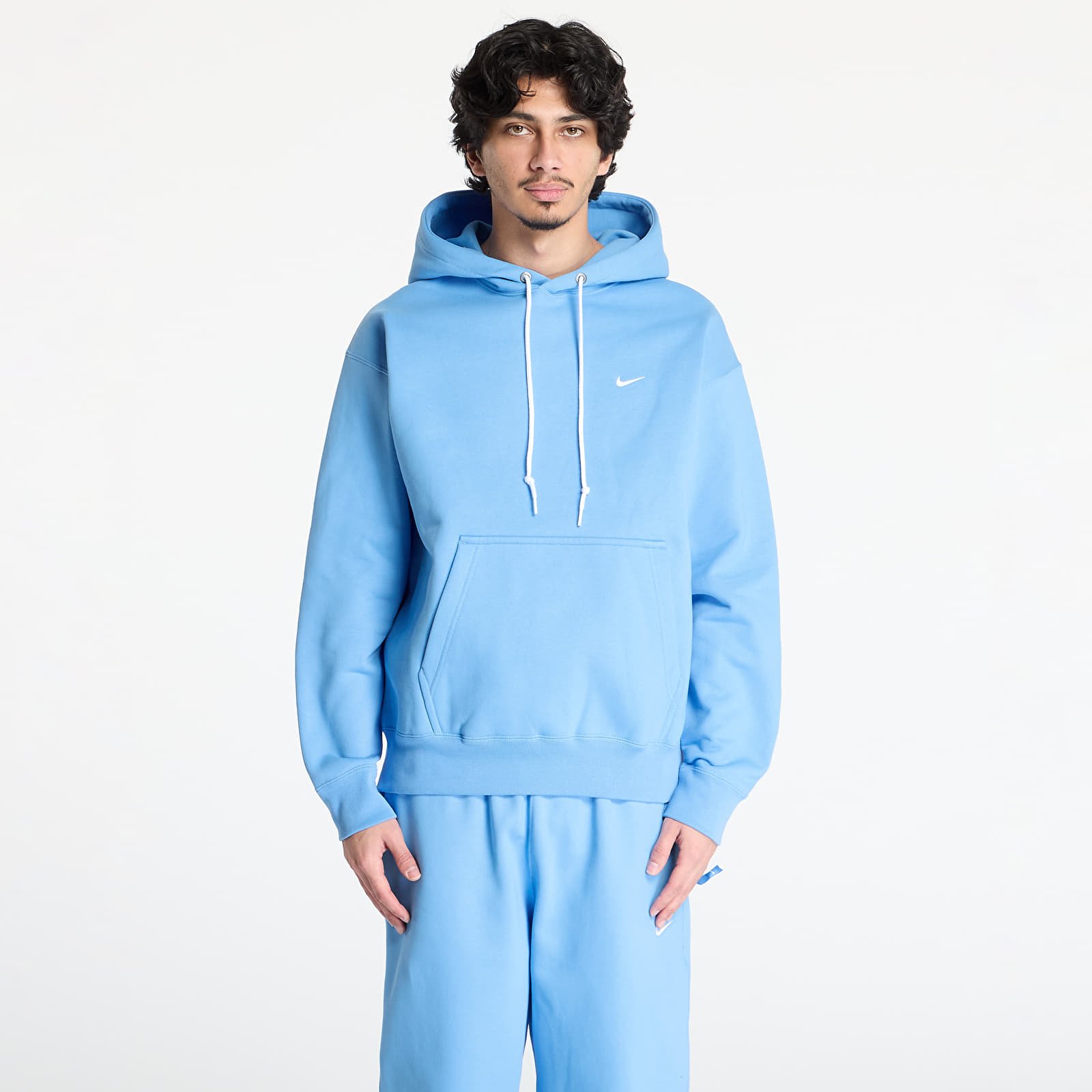 Sweatjacken und Sweatshirts Nike Solo Swoosh Men's Fleece Pullover Hoodie University Blue/ White