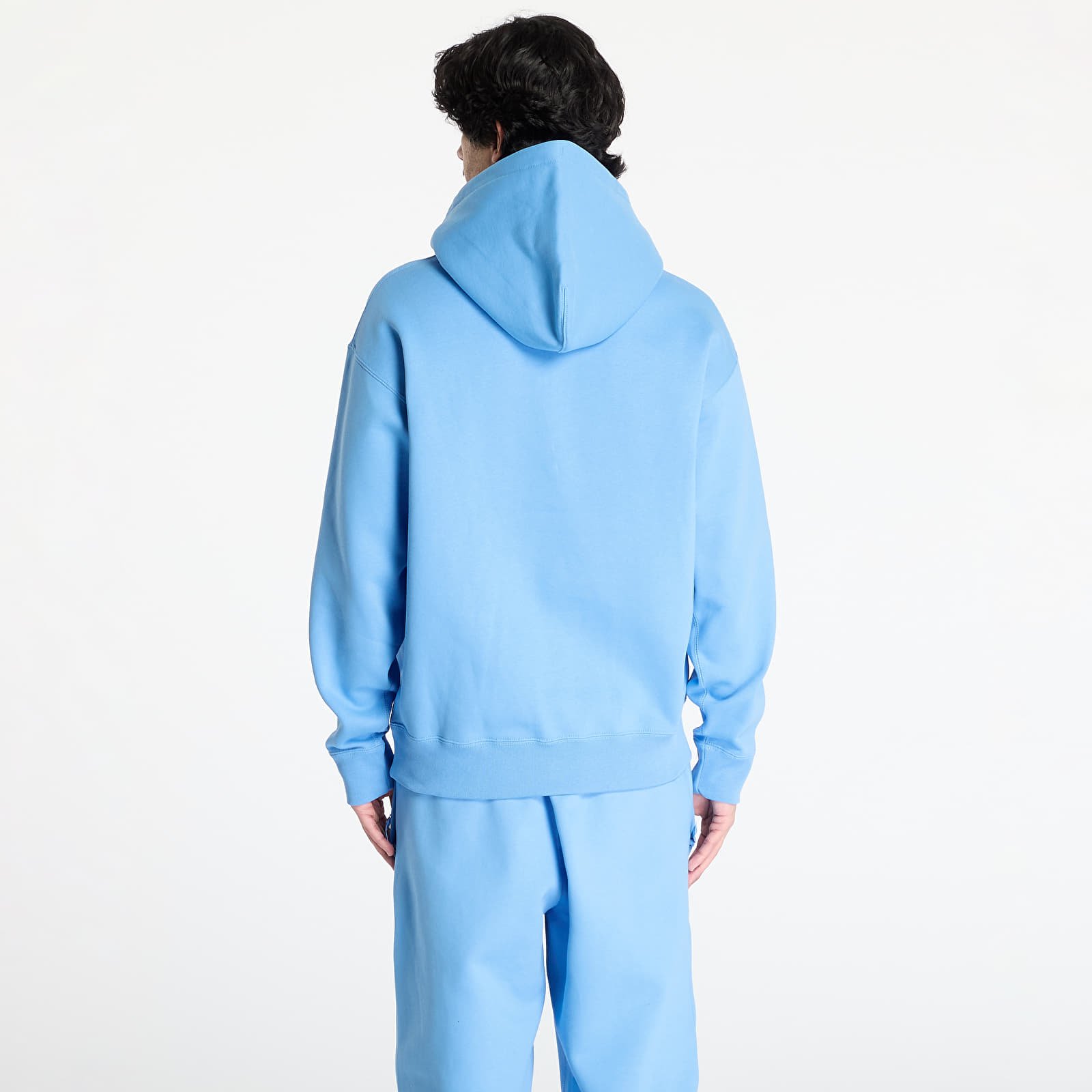 Mikiny Nike Solo Swoosh Men's Fleece Pullover Hoodie University Blue/ White