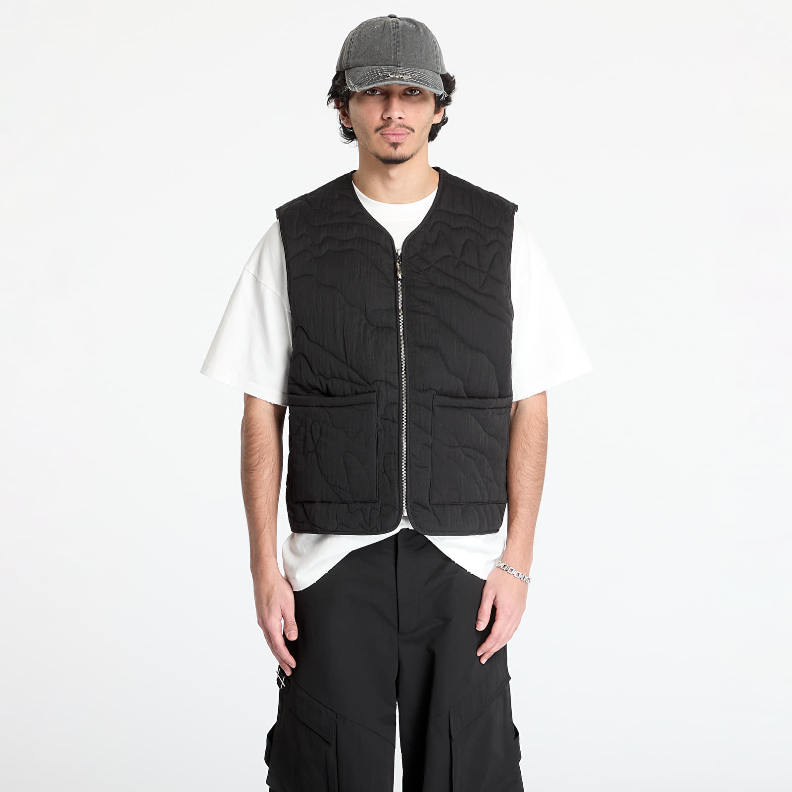 Westen FTSHP Silver Lining Quilted Vest UNISEX Black