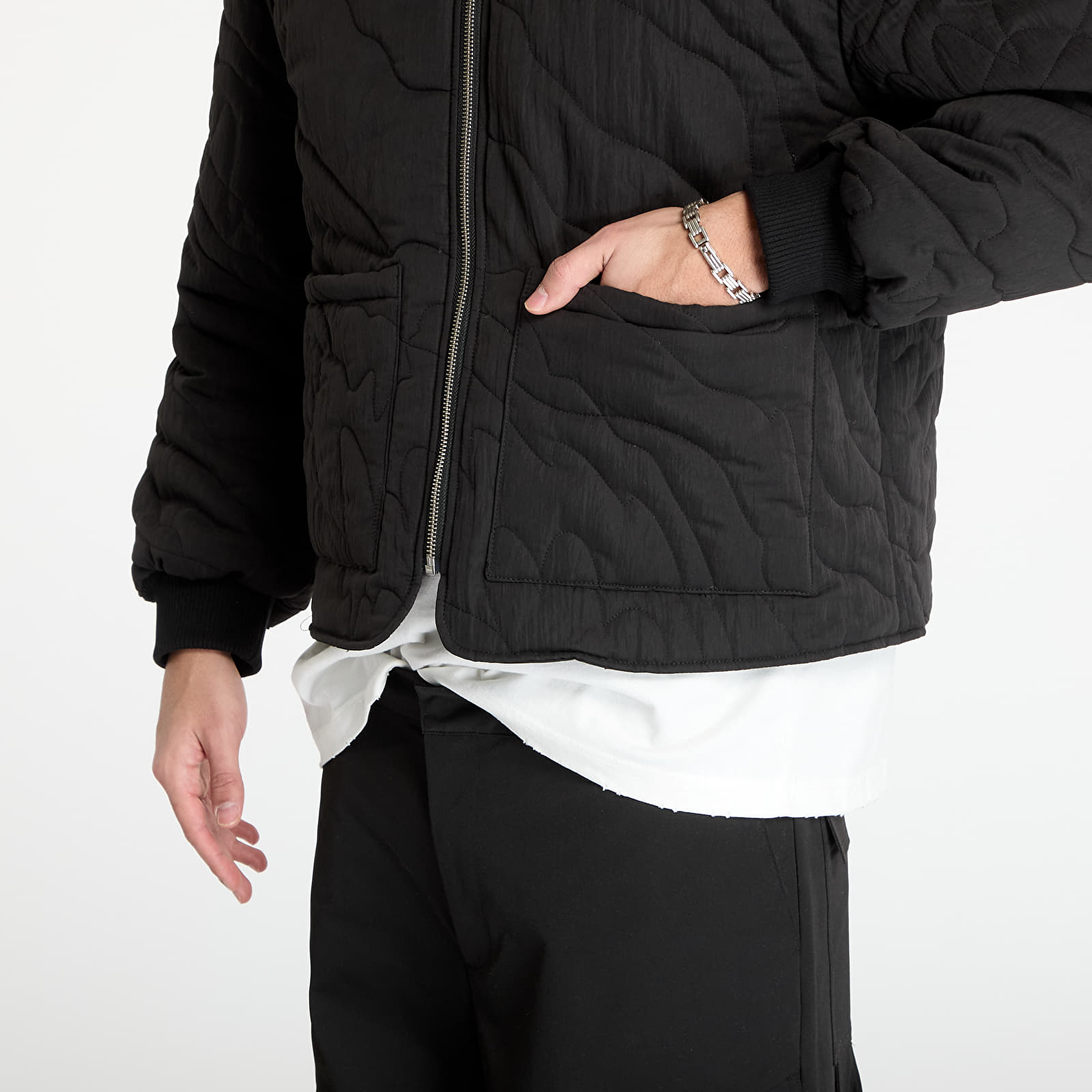 Jackets FTSHP Silver Lining Quilted Jacket UNISEX Black