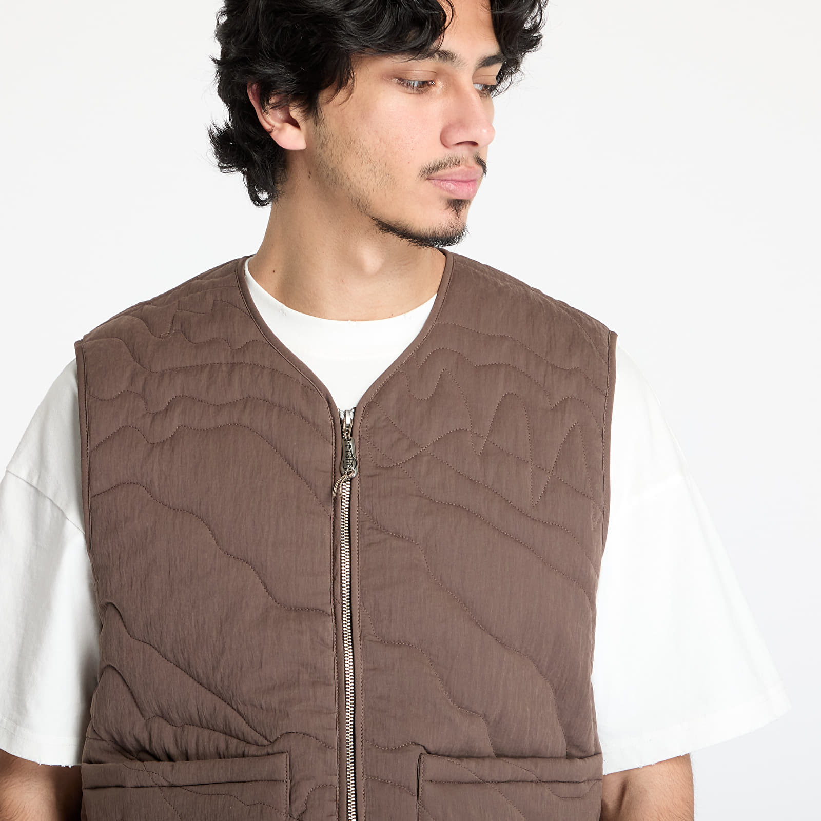 Męskie kamizelki FTSHP Silver Lining Quilted Vest UNISEX Brown