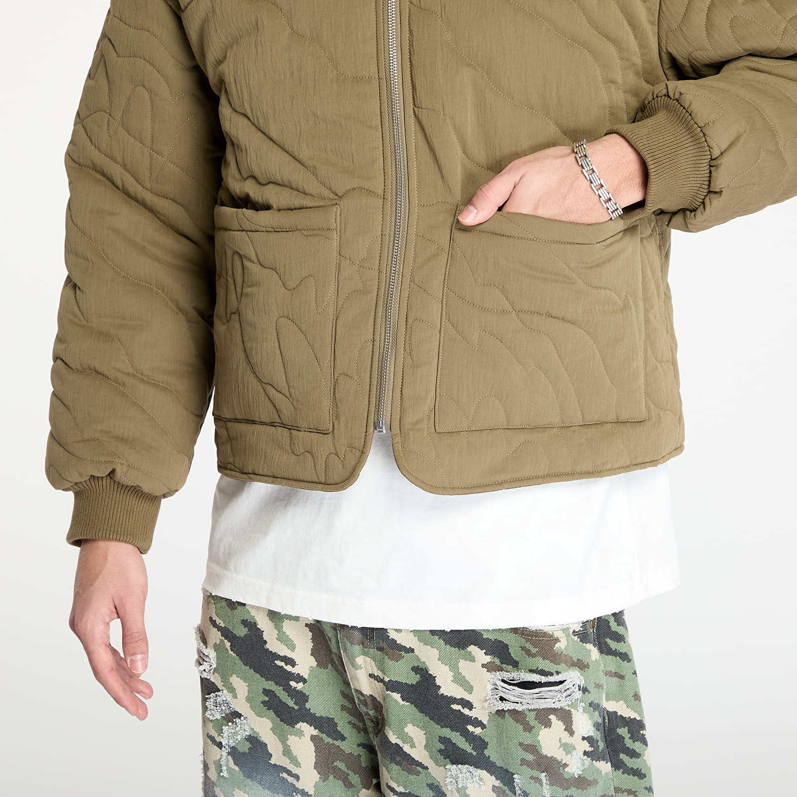 Jacken FTSHP Silver Lining Quilted Jacket UNISEX Olive