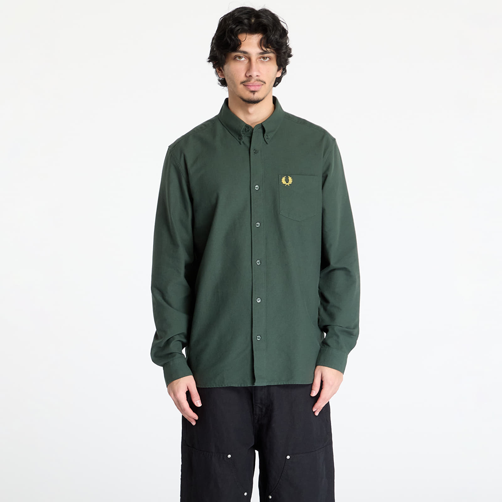 Ingek FRED PERRY Oxford Shirt Court Green