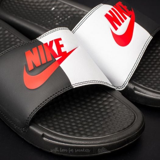 Nike benassi red white shop