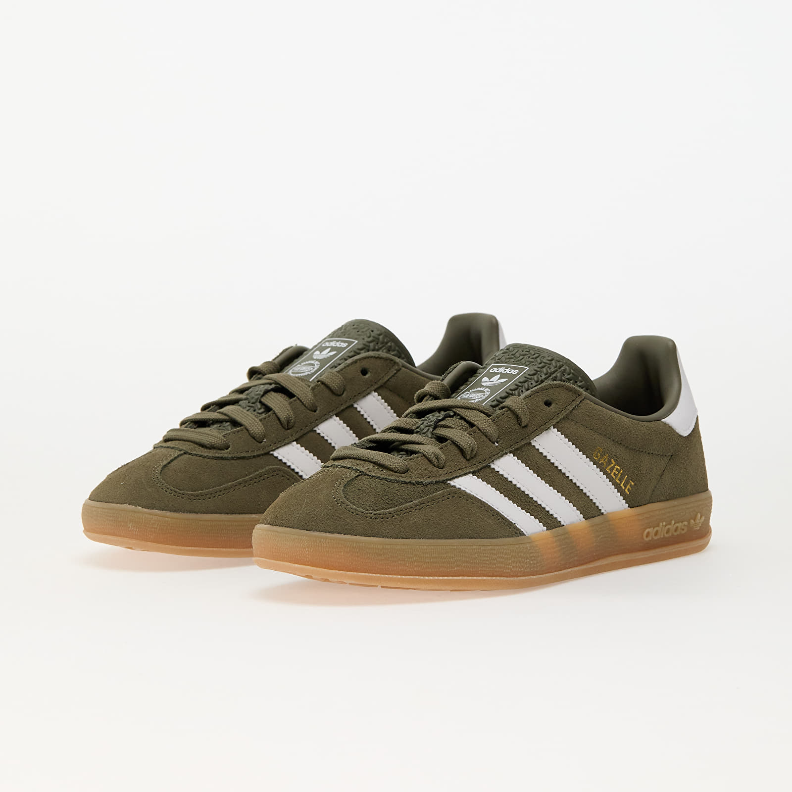 Men's shoes adidas Gazelle Indoor Olive Strata/ Ftw White/ Gold Metallic