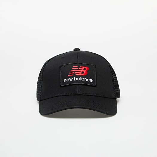 New Balance Stacked Patch Logo Trucker Cap Black