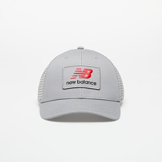 New Balance Stacked Patch Logo Trucker Cap Grey