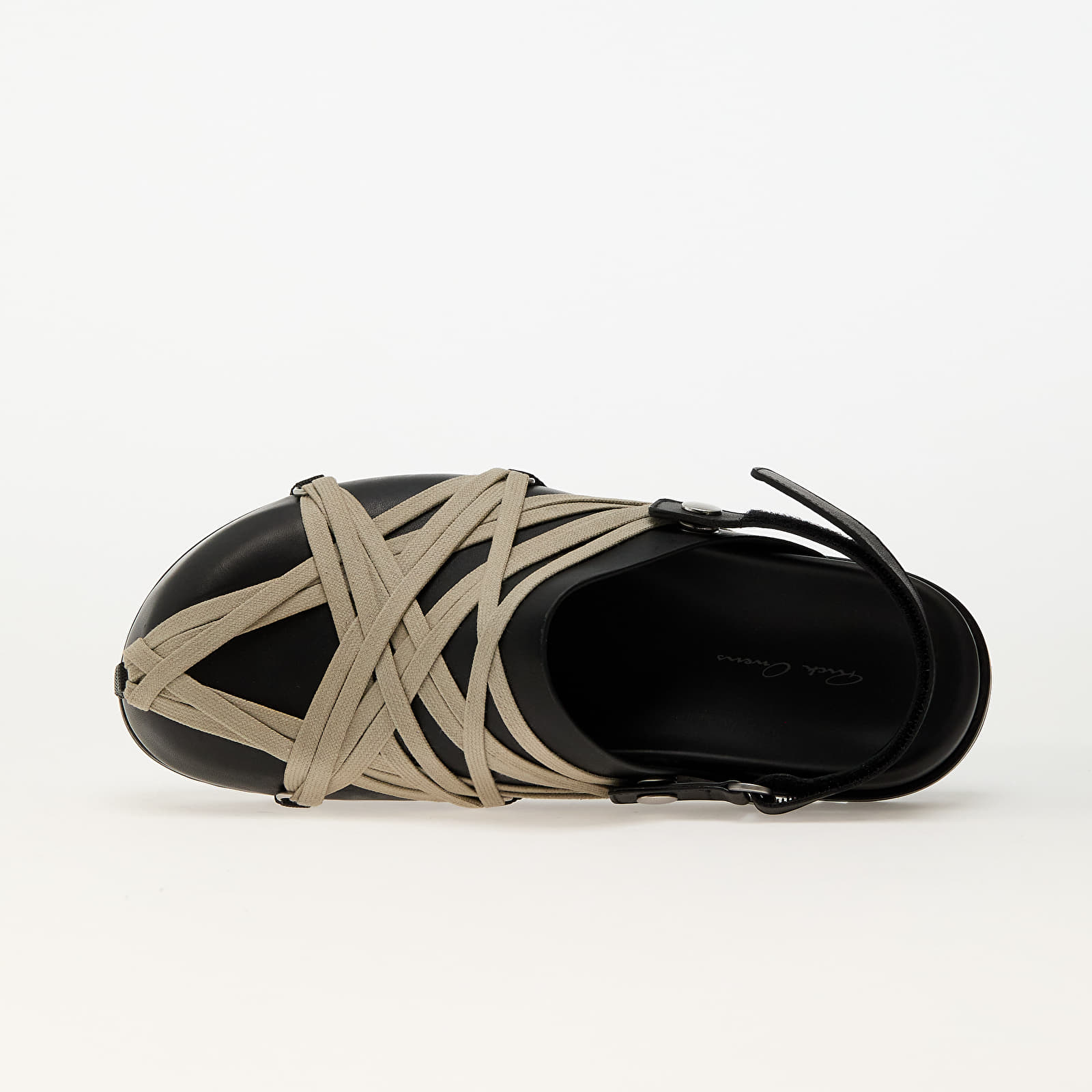 Pánské tenisky a boty Rick Owens Megalaced Mule Granola Black