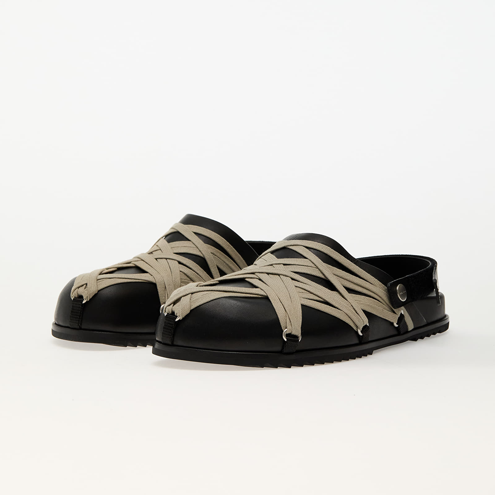 Pánské tenisky a boty Rick Owens Megalaced Mule Granola Black