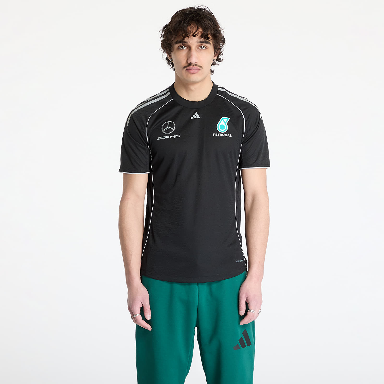 Dresy adidas x Mercedes AMG Petronas F1 Team Mechanics Jersey Black/ Black/ Reflective Silver