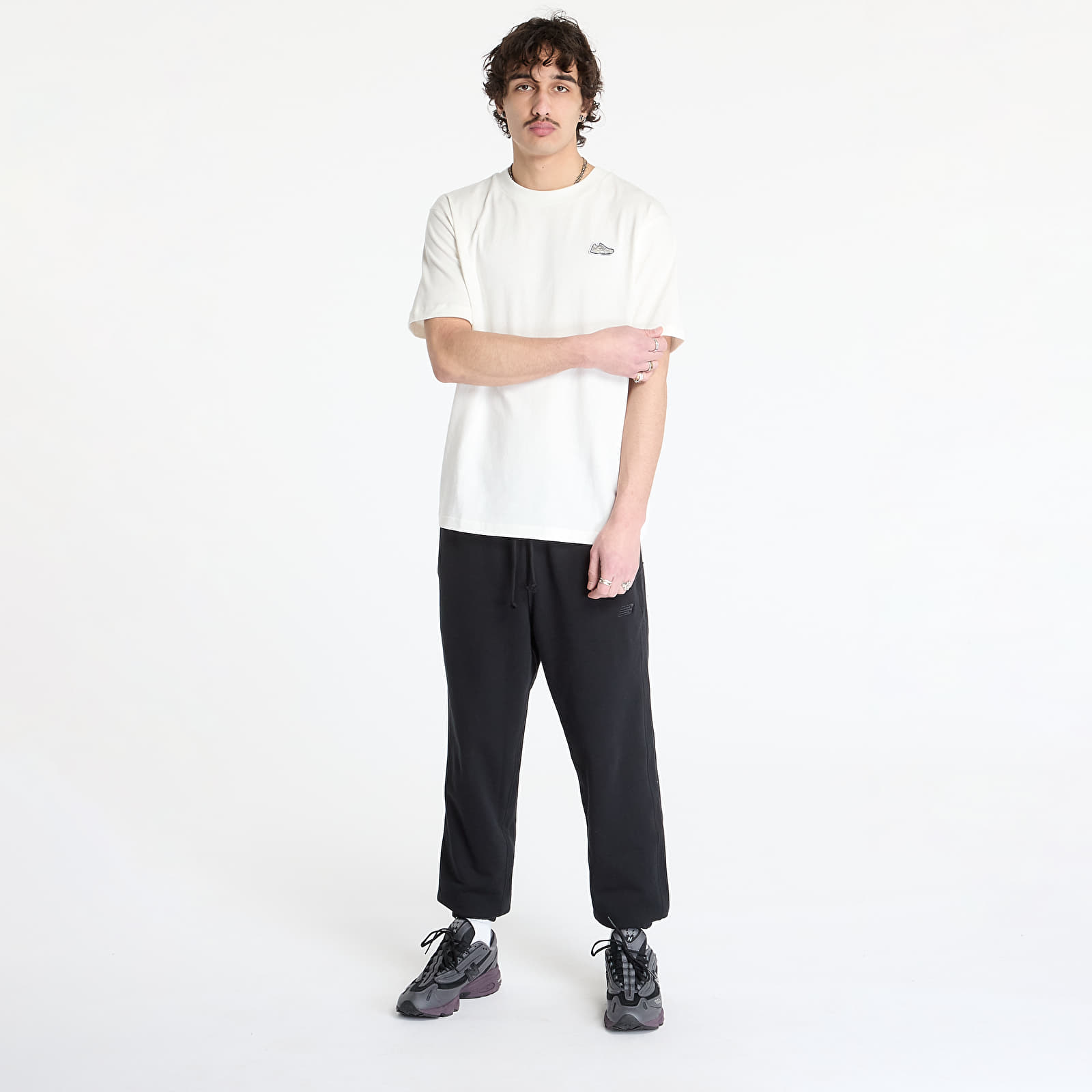 Pantaloni de trening pentru bărbați New Balance Athletics French Terry Joggers Black