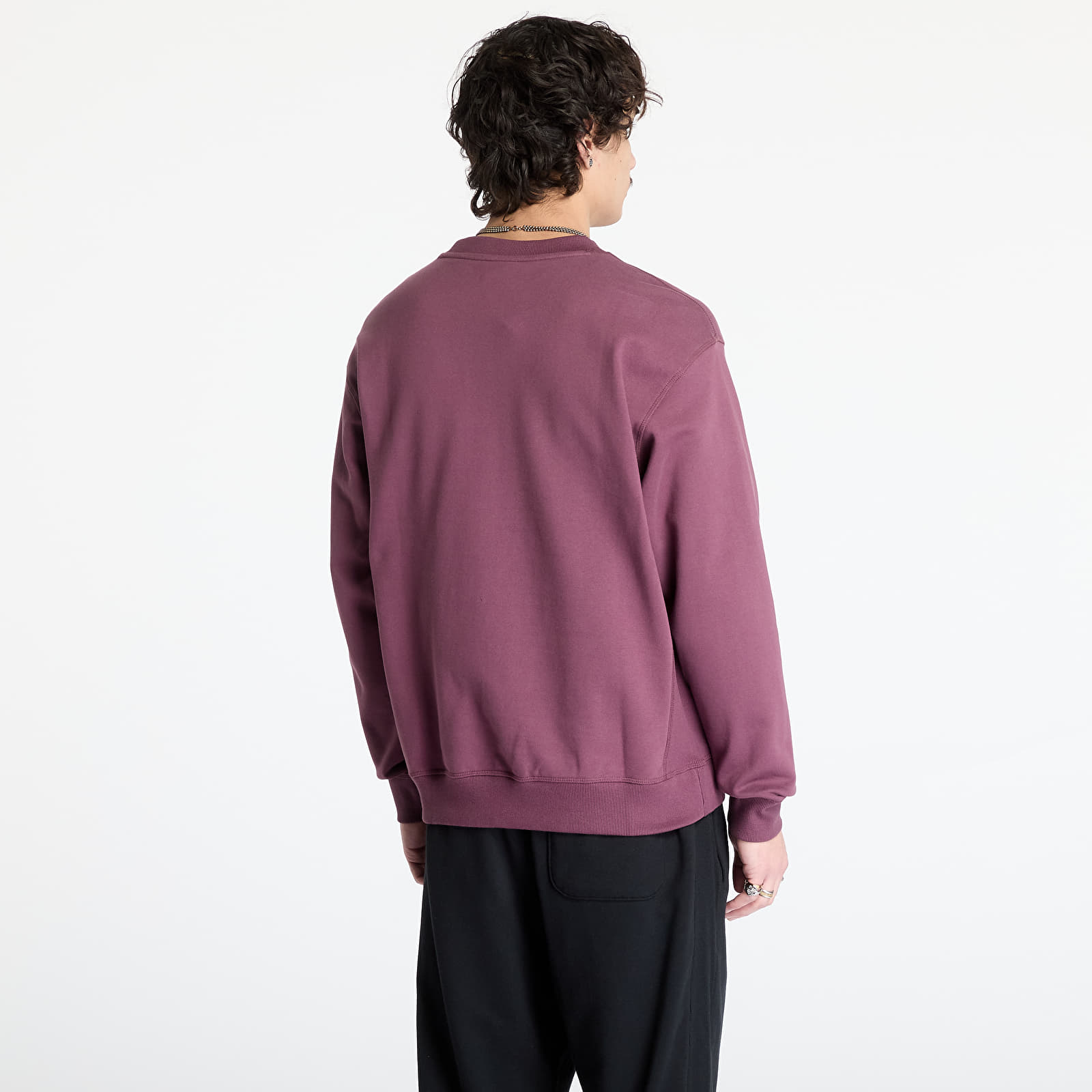 Pánské mikiny New Balance Athletics French Terry Crew Sweatshirt Violet