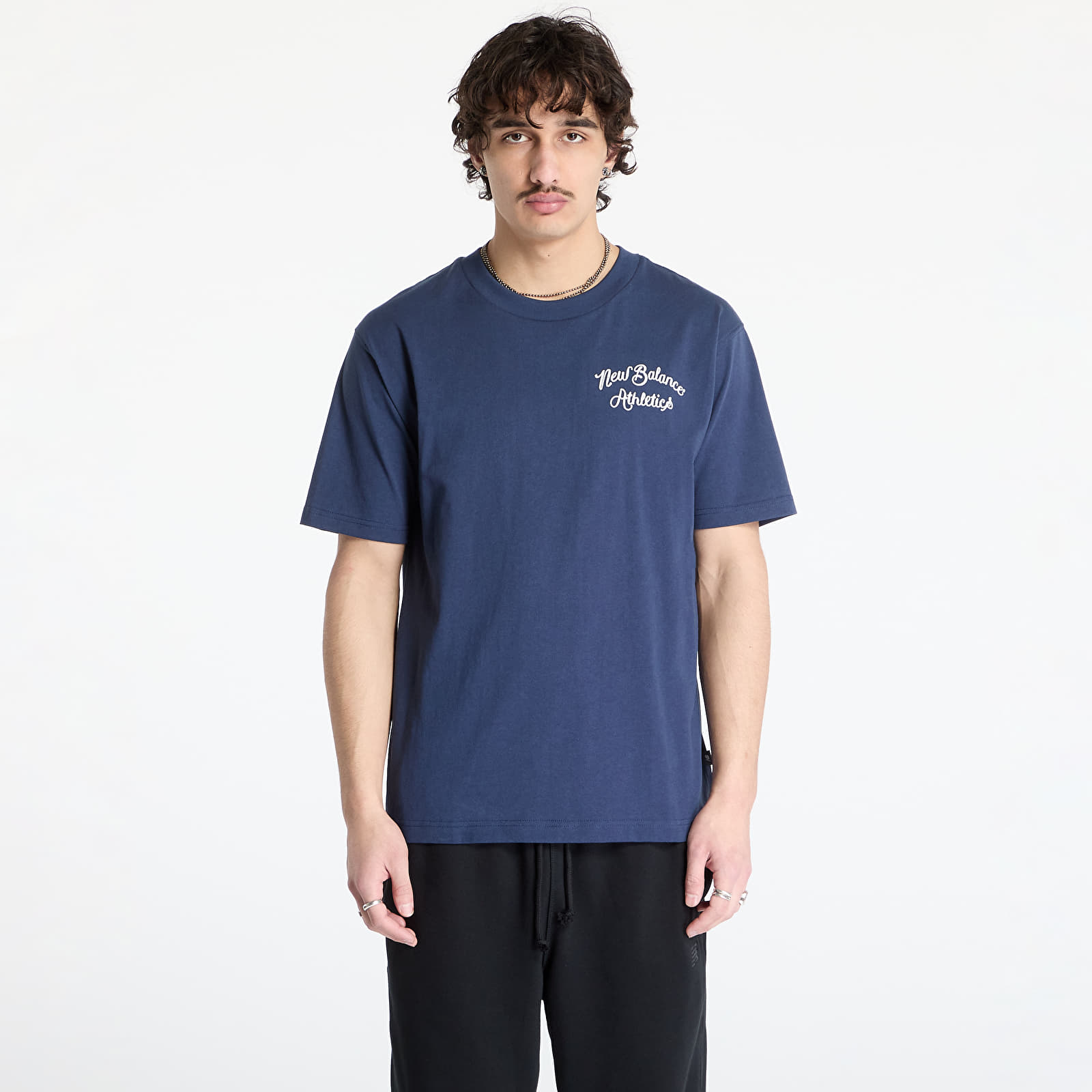 Férfi pólok New Balance Athletics Relaxed League T-Shirt Blue